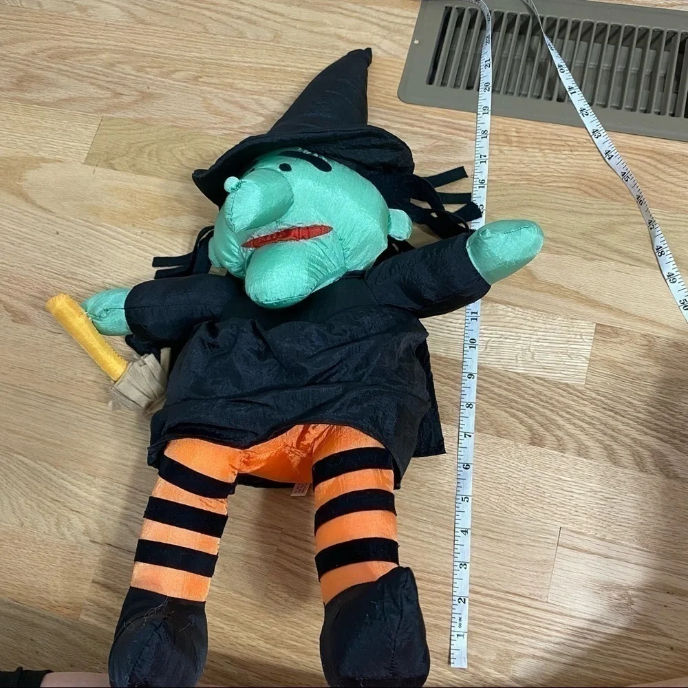 Vintage Puffy Witch Nylon Stuffed Decor Halloween
